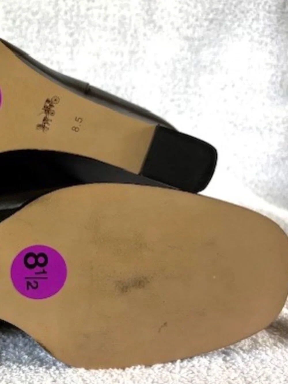 Coach Josephine black leather wedge bootie NWOT Size 8-1/2 - Picture 13 of 13